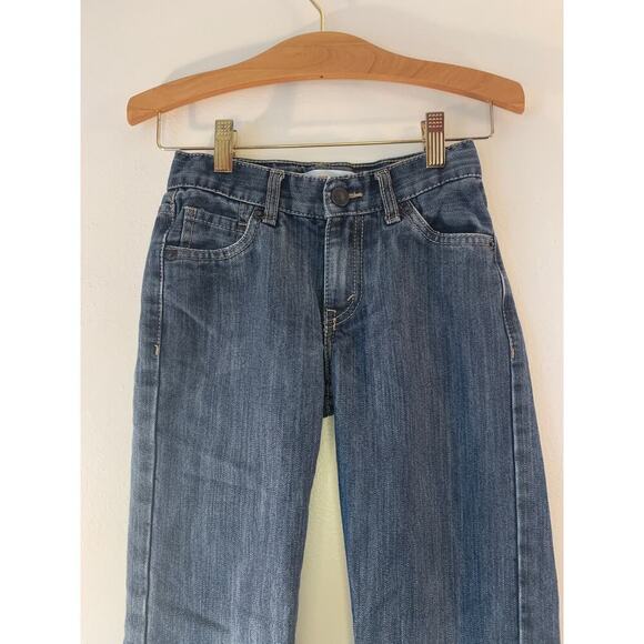 LEVI’S Boys 514 Straight Dark Wash Adjustable Waist Jeans / Size: 7 Reg - Picture 9 of 11